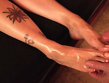 Foot Fetish Stepson Uses Stepmom's Bare Feet To Relieve Himself - Mister Cox Productions