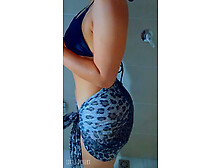 Beautiful Tanned Latina Girl's take a shower after beach