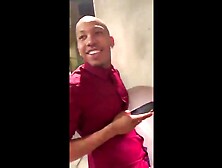 2 blondes sisters eating a BBC in the street