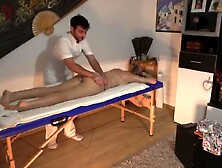 In Massage Parlor - Chubby Masseur Fucks Client