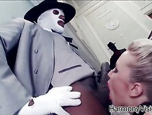 Lewd blondie gets double screwed