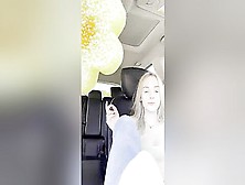 Blonde Strips Her Socks In The Car And Reveals Her Hot Feet