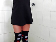 Indian Bhabhi Jossy Tries On A Dress And Tights To Go Out To A Hallowen Party