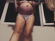 smoking busty pregnant