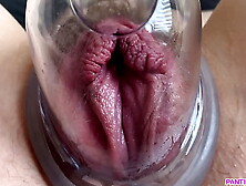 Wet cunt pumping extreme close up