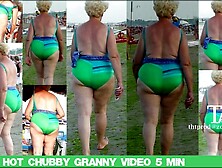 Chubby Matures and Grannies Beach Voyeur