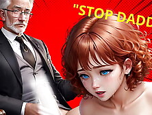 Daddy's huge wang jizz's in mouth to virgin teenie in school office