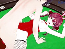 Houshou Marine (Bunny Whore) and I have intense sex in the casino. - Hololive VTuber Anime