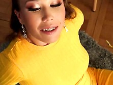 KINKY SLEPT ON Brunette Siren Alexa Libertin Teaches Cuckold a Noisy Lesions!