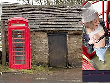 Cumming Hard in Public Red Telephone Box with Lush Remote Controlled Vibrator...