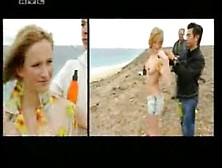 German teen Juliane strips on TV Part 2