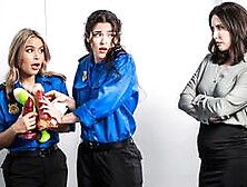 TSA agents punished with anal fisting by their MILF boss