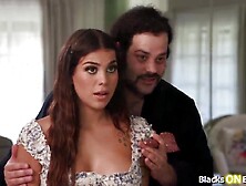 Large boobs Lilith Grace assents to do an interracial blowbang scene. Her manager called up 11 ebony men who took turns fbutt sla