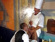 Chef Fucks Daddy Waiter Raw