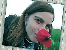 Lolita gets her feet dirty walking around outside