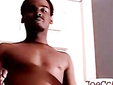 Black Amateur Dude Shoots Off Thick Cum By Stroking His Bbc