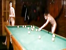 Russian Soldiers Play Pool In Nude