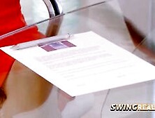 Hot Sexologist Convinced Amateurs Couples To Fuck At The Swinger Mansion And Live The Red Room