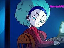 Bulma From Dragon Ball Z Suck Rod With Excitement ( Parody Hentai )