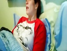 Secretly watching her orgasmic face