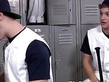 Hung Athletic Twink Spitroasted In Lockerroom