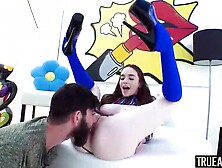 Hazel is a gigantic jugged brown-haired who would never say no to casual ass fucking fuck-fest