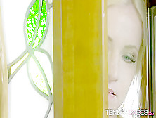 Hot blondes Alecia Fox and Kiara Lord in hot lesbian action