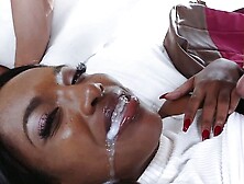 Brace Faced Ebony Daya Knight Skips School To Fuck Stepbro