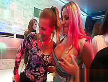 Frisky kittens get totally crazy and undressed at hardcore party