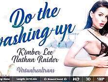 Kimber Lee, Nathan Raider In Do The Washing-Up - Sexlikereal Shemale