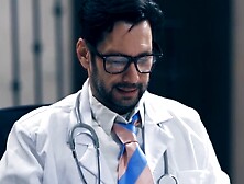 Brunette with big boobs wants to suck him right off