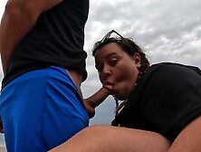 Sexy UK Fat slut sucks cock