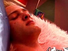 SWING BALLS - Twink Oliver Tucker strokes before anal play with smooth ass