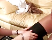 Threesome French anal orgy