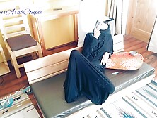 Arabic Girl Smoking With Cock And Sperm On Her Beautiful Hijab Face