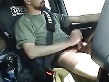 Str8 French Trucker Jerks His Cock While Driving