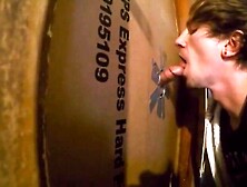 Twink Swallows Big Cock At Glory Hole