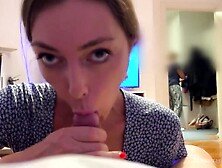 caught me giving a oral to my boyfriend.  We were talking and this babe watched and that guy cum.