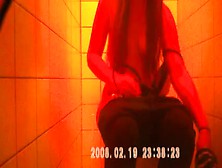 caught brunette changing her bra in toilets hidden spy sazz