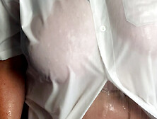 Mrs Mature Feet in the shower getting wet and horny for you all