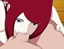 Kushina gets an uncensored internal cumshot in anime style
