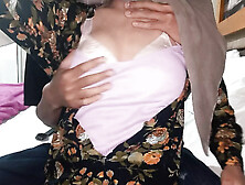 Hijab Girl Soft Boobs Squeeze & Wet Blowjob Pov No Face