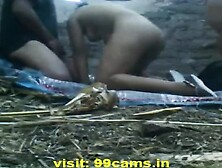 Hot amateur Indian FMM threesome in the barn with busty milf