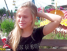 Mila in amateur girl sucks and fucks in a forest