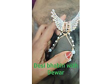 Horny gujarati lady enjoying with her husband brother in the bedroom