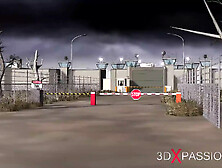 Extreme Sex in Restraints.  Humongous Melons Cutie Loves to Be Poked Hard