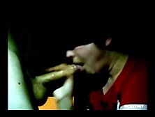 Blindfolder Mom deep throats son. flv