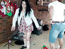 Winter time fucking infront of the fire place