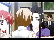 Roped Japanese anime bigboobs dildoed wet pussy