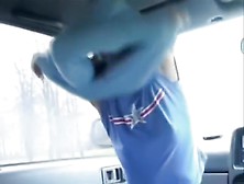 Fucking immature girl in a car
